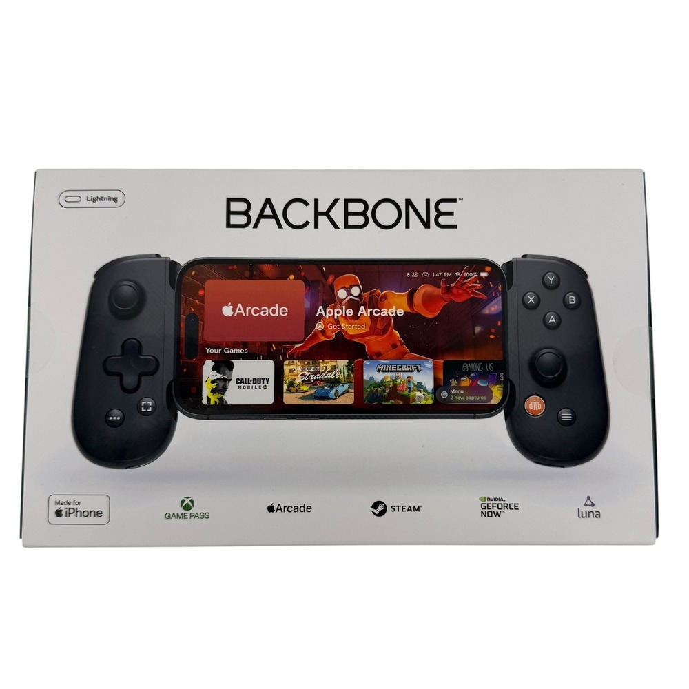 NEW Backbone One Mobile Gaming Controller iPhone Lightning Black BB-02-B-R v7